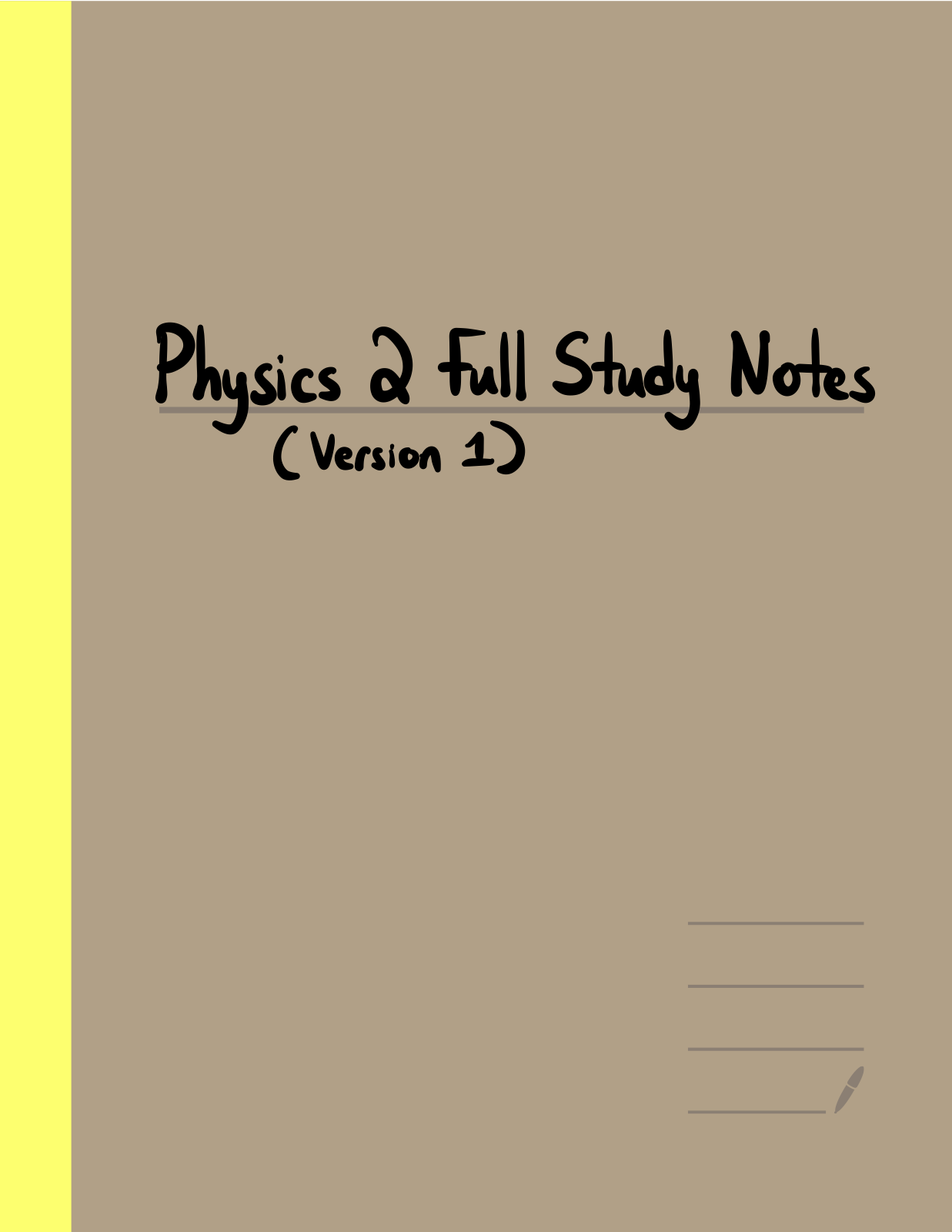 Cover of Physics 2 Full Study Notes
